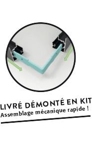 Livré démonté en kit Livré démonté en kit